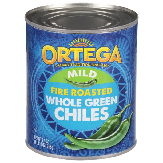 Ortega Fire Roasted Whole Green Chiles, 12 x 27 oz Case - DOT product image 5