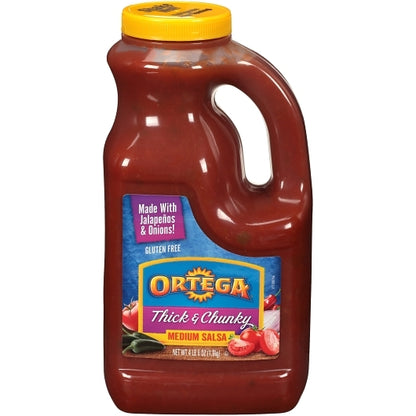 Ortega Thick & Chunky Medium Salsa, 6 x 0.5 GA Case - Condiments & Sauces