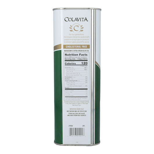 Colavita Extra Virgin Olive Oil Tin, 4 x 101.4 fl oz Case - DOT product image 3