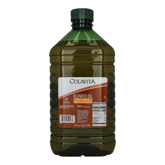 Colavita Canola/Virgin Olive Oil Blend 80/20, 6 x 128 fl oz Case - Condiments & Sauces