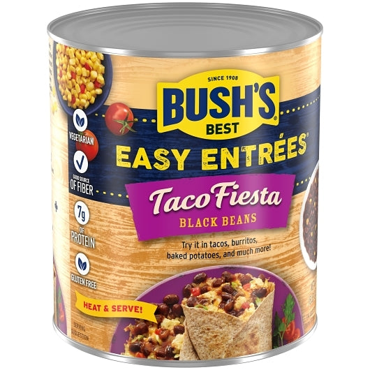 Bushs Taco Fiesta Black Bean, 6 x 108 oz Case - Alternate product angle or state