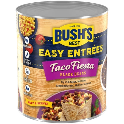 Bushs Taco Fiesta Black Bean, 6 x 108 oz Case - Alternate product angle or state