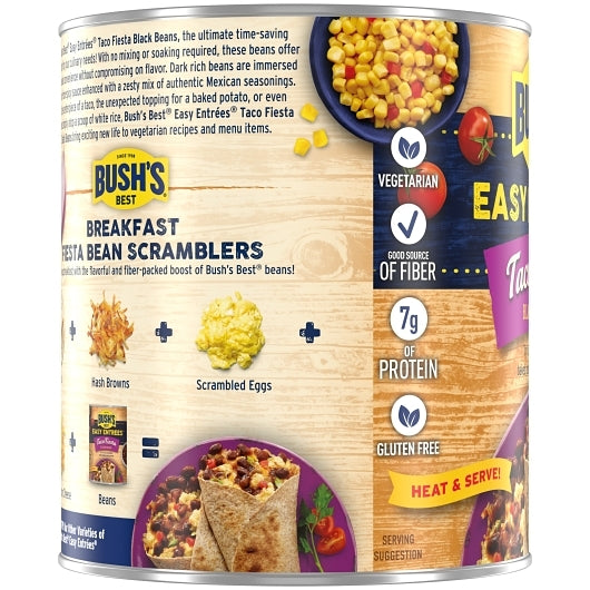 Bushs Taco Fiesta Black Bean, 6 x 108 oz Case - Alternate product angle or state