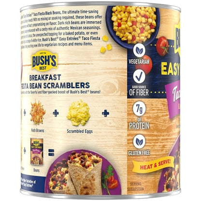 Bushs Taco Fiesta Black Bean, 6 x 108 oz Case - Alternate product angle or state
