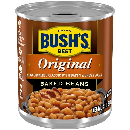 Bush's Best Pop Top Original Baked Beans, 12 x 8.3 oz Case - Beans & Legumes