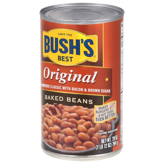 Bush's Best Original Baked Beans, 12 x 28 oz Case - Alternate product angle or state