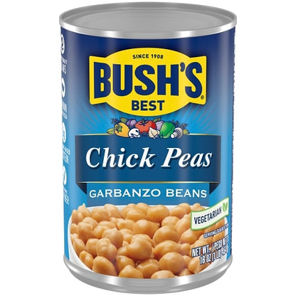 Bush's Garbanzos Garbanzo Beans, 12 x 16 oz Case - Beans & Legumes