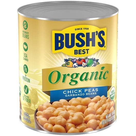 Bushs Best Organic 100% Garbanzo Beans, 6 x 110 oz Case - DOT product image 3
