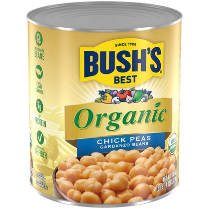 Bushs Best Organic 100% Garbanzo Beans, 6 x 110 oz Case - DOT product image 3