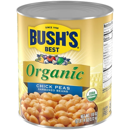 Bushs Best Organic 100% Garbanzo Beans, 6 x 110 oz Case - DOT product image 5