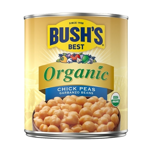 Bushs Best Organic 100% Garbanzo Beans, 6 x 110 oz Case - GS1 mobile-ready hero image