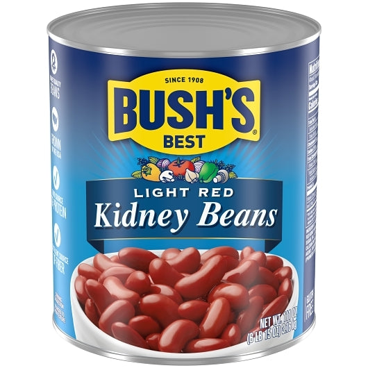 Bush's Best Light Red Kidney Beans, 6 x 111 oz Case - Beans & Legumes