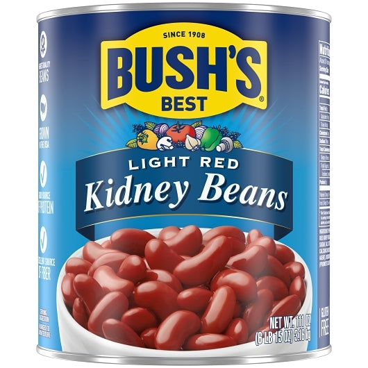 Bush's Best Light Red Kidney Beans, 6 x 111 oz Case - DOT product image 2