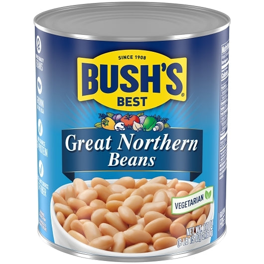 Bush's Best Great Northern Beans, 6 x 111 oz Case - Beans & Legumes