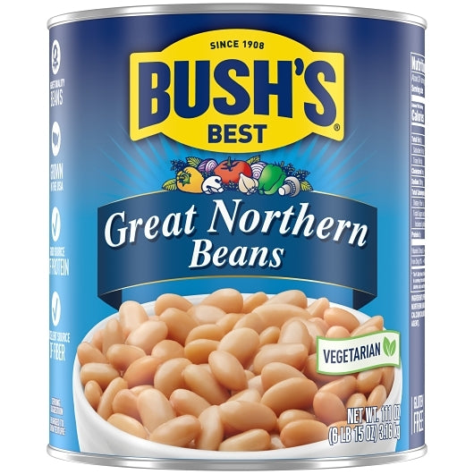 Bush's Best Great Northern Beans, 6 x 111 oz Case - DOT product image 2
