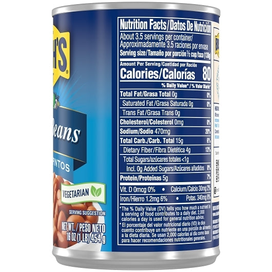 Bush's Best Pinto Beans, 12 x 16 oz Case - DOT product image 7