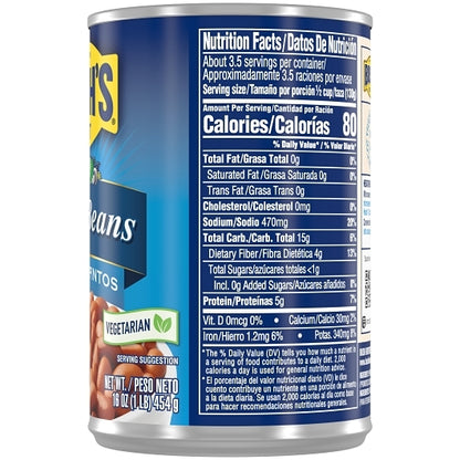 Bush's Best Pinto Beans, 12 x 16 oz Case - DOT product image 7