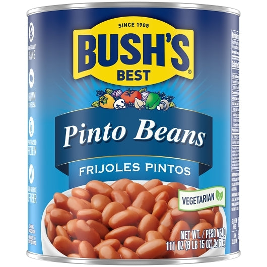 Bush's Best Fancy Pinto Beans, 6 x 111 oz Case - DOT product image 2