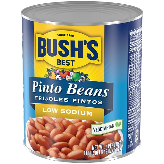 Bushs Best Low Sodium Pinto Beans, 6 x 111 oz Case - DOT product image 5