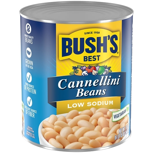 Bushs Best Low Sodium Cannellini Beans, 6 x 111 oz Case - DOT product image 4