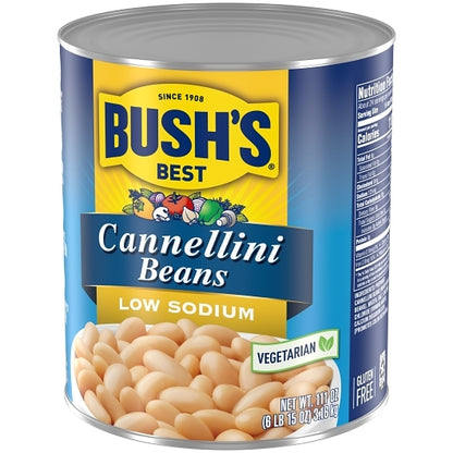 Bushs Best Low Sodium Cannellini Beans, 6 x 111 oz Case - DOT product image 6