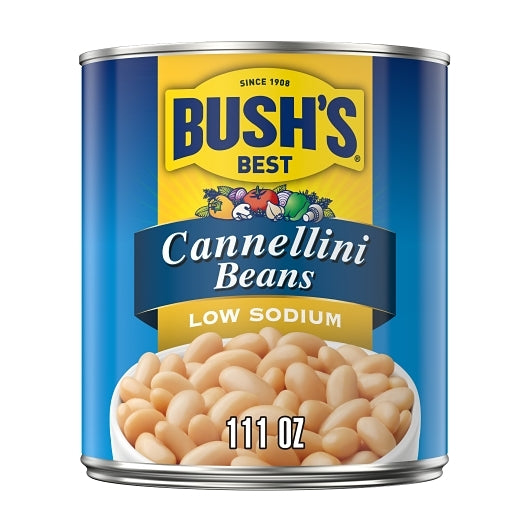 Bushs Best Low Sodium Cannellini Beans, 6 x 111 oz Case - DOT product image 3