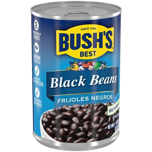 Bush's Best Original Black Beans, 12 x 15 oz Case - Alternate product angle or state