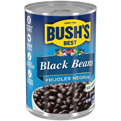 Bush's Best Original Black Beans, 12 x 15 oz Case - Alternate product angle or state