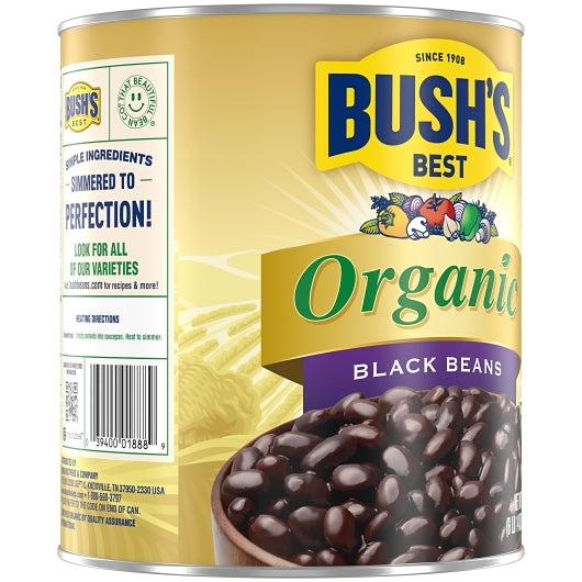 Bush's Best Organic Black Beans, 6 x 110 oz Case - DOT product image 8
