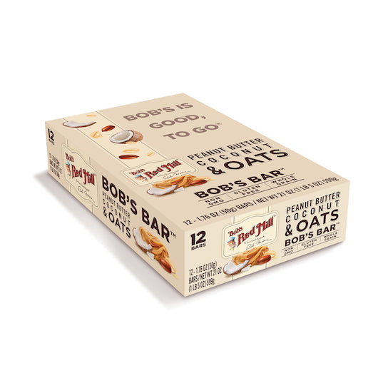 Bob's Red Mill Peanut Butter Coconut And Oats Bar, 12 x 12 x 1.76 oz Case - DOT product image 3