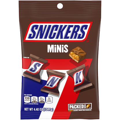 Snickers Minis Chocolate Candy, 12 x 4.4 oz Case - Candy & Confections