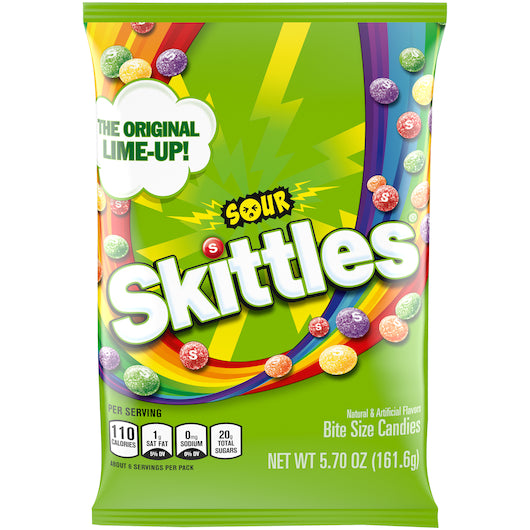 Skittles Sour Candy, 12 x 5.7 oz Case - Candy & Confections