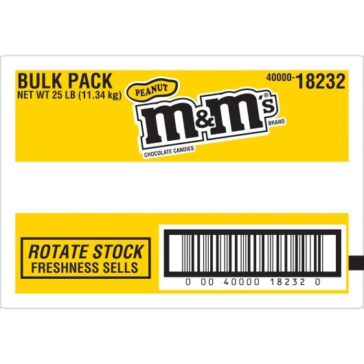 M and Ms Peanut, 1 x 25 lb Case - Candy & Confections