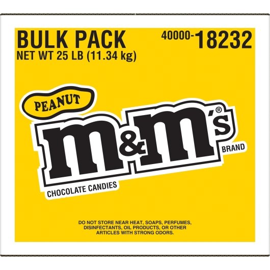 M and Ms Peanut, 1 x 25 lb Case - DOT product image 2