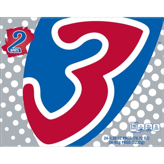 3 Musketeers Multi-Piece King Size Chocolate Candy Bar, 6 x 24 x 3.28 oz Case - DOT product image 8