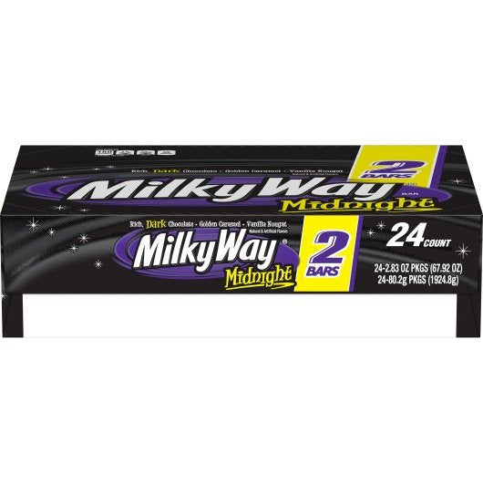 Milky Way Candy Midnight Share Pack, 6 x 24 x 2.83 oz Case - Candy & Confections