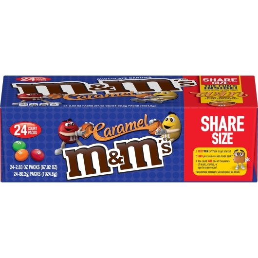 M & M's Caramel Sharing Size King Size, 6 x 24 x 2.83 oz Case - Candy & Confections