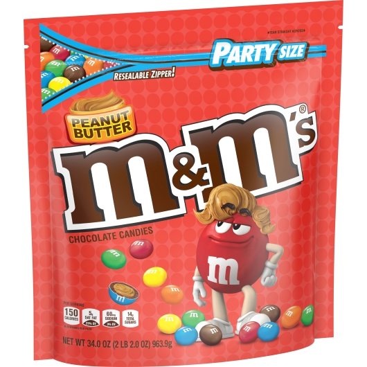 M&M's Peanut Butter Stand Up Pouch, 6 x 34 oz Case - DOT product image 7