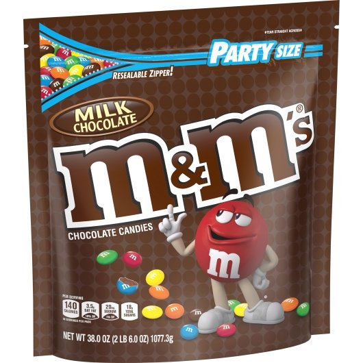M&M's Milk Chocolate Xl Stand Up Pouch, 6 x 38 oz Case - DOT product image 8