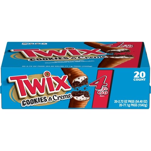 Twix Cookies & Creme Share Size, 6 x 20 x 2.72 oz Case - Bakery & Desserts