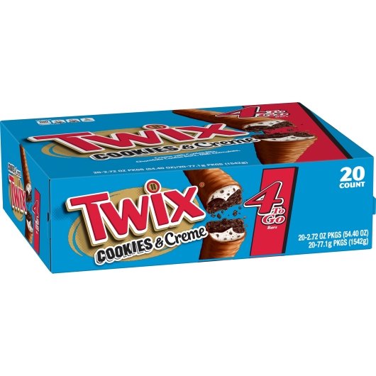 Twix Cookies & Creme Share Size, 6 x 20 x 2.72 oz Case - Alternate product angle or state