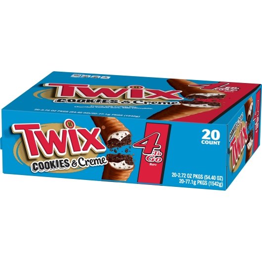 Twix Cookies & Creme Share Size, 6 x 20 x 2.72 oz Case - Alternate product angle or state