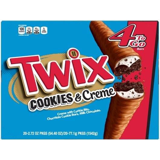 Twix Cookies & Creme Share Size, 6 x 20 x 2.72 oz Case - Alternate product angle or state