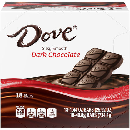 Dove Dark Chocolate Singles, 12 x 18 x 1.44 oz Case - DOT product image 2