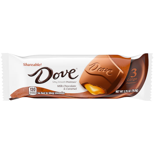 Dove Milk Chocolate Caramel Share Size, 6 x 20 x 2.75 oz Case - Candy & Confections