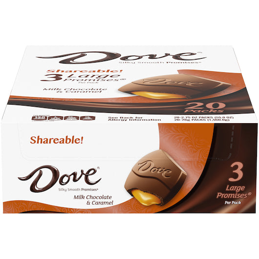 Dove Milk Chocolate Caramel Share Size, 6 x 20 x 2.75 oz Case - Candy & Confections - image 2
