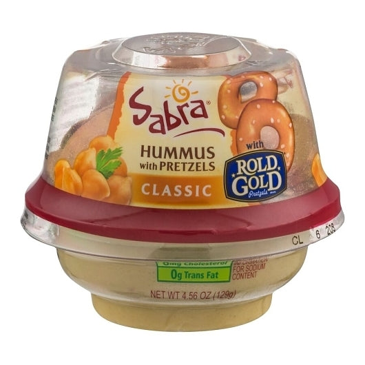 Sabra Classic Hummus with Pretzel, 12 x 4.56 oz Case - DOT product image 2