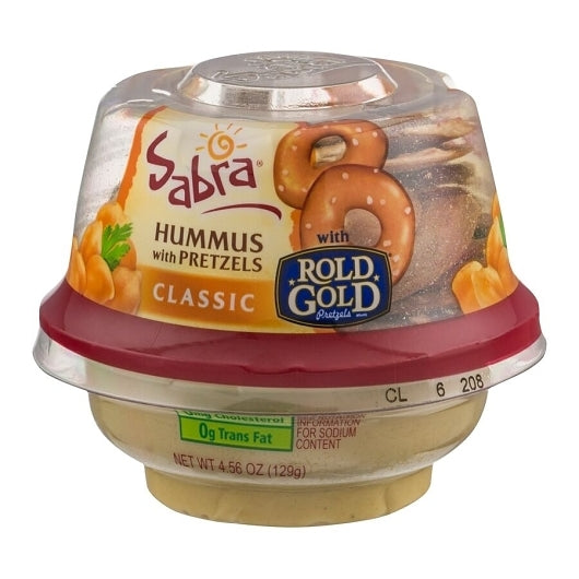 Sabra Classic Hummus with Pretzel, 12 x 4.56 oz Case - DOT product image 5