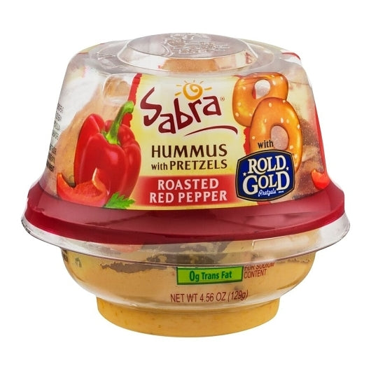 Sabra Red Pepper Hummus with Pretzel, 12 x 4.56 oz Case - DOT product image 3