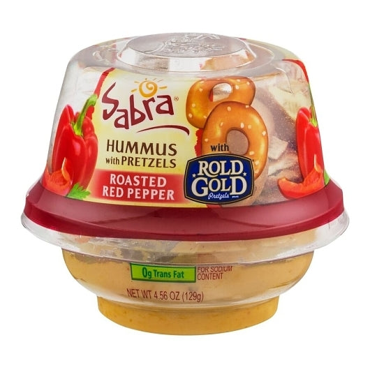 Sabra Red Pepper Hummus with Pretzel, 12 x 4.56 oz Case - DOT product image 4